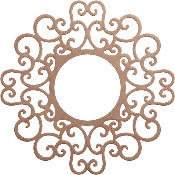 Ekena Millwork Reims Wood Fretwork Pierced Ceiling Medallion, Wood (Paint Grade), 28"OD x 10 3/4"ID x 3/8"T CMWP28X28X0375REMF - main